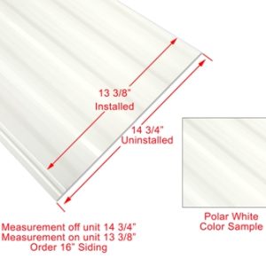 Siding - 024 - 16" x 110" - 1 MDM SL - Polar White