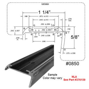 Trim - 116" - Corner Molding Insert - Black