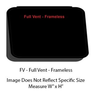 Window - 24" x 22" - FV - Grey 20 - Temp - Insulated - Black - w/Screen - Frameless - F300-43119