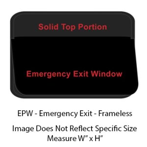 Window - 30" x 40" - EPW - Grey 20 - Temp - Black - w/Screen - Frameless - F300-43519