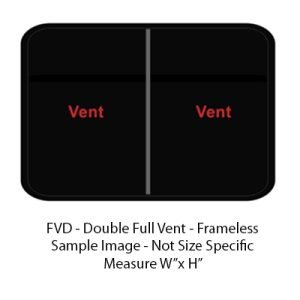 Window - 48" x 15" - FVD - Grey 20 - Temp - Black - w/Screen - Frameless - F300-43199