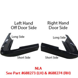 Trim - Cap - Lower Fifth Wheel Corner - LH & RH - Black - Plastic - 1/pr