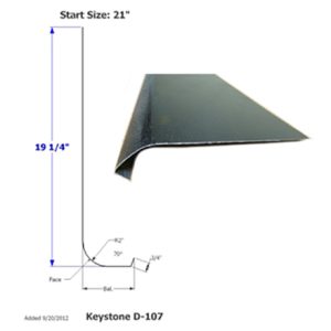 Skirt - Metal - 030 - 21" x 168" - 2" Rad - D-107 - Black - TP - SE