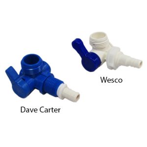 Fitting - Plastic - Washer Valve - 1/2 B x Hose - Blue Handle