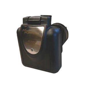 Recept - Inlet - 50A - w/LED - Low Profile - Square - Black - F52INS-BS-OEM