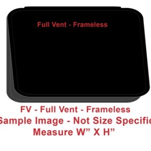 Window - 30" x 20" - FV - Grey 20 - Temp - Insulated - Black - w/Screen - Frameless - F300-43184