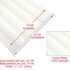 Siding - 024 - 21 1/2" x 96" - 1MDM SL - Polar White