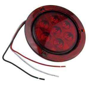 Light - Tail - 4" - Stop/Turn/Tail - Round - 7-LED - Pigtail - Reflex Mounting Ring