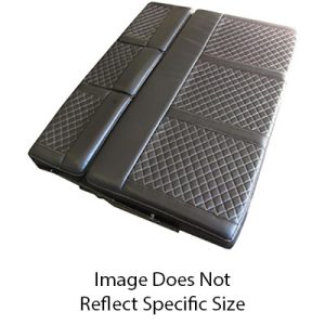 Sofa - Happijack - All Decors - 60" - w/Diamond Pattern & Fold Down Tray - Majestic Black - w/T270 Tan - Import