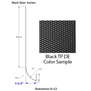 Skirt - Metal - 030 - 22 1/2" x 151" - D-903 - Black - TC - DE