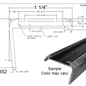 Trim - Corner Insert - T-4 Long Leg - 144" - Black