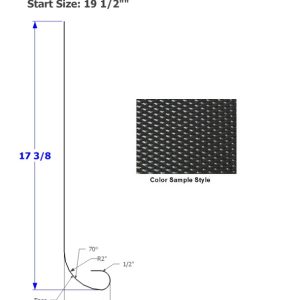 Skirt - Metal - 030 - 19 1/2" x 142" - 2" Rad - D-126 H - Black - TP - DE