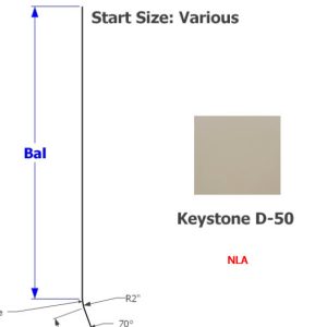 Skirt - Metal - 030 - 19 1/2" x 169" - 2"Rad D-50 - Montana Sand Met - TP