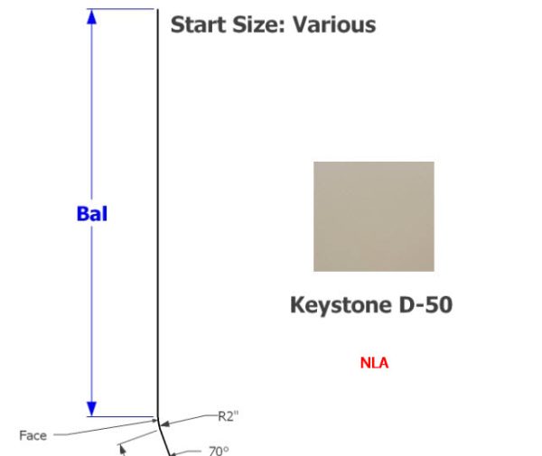 Skirt - Metal - 030 - 19 1/2" x 169" - 2"Rad D-50 - Montana Sand Met - TP