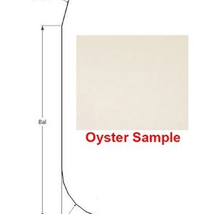 Skirt - Metal - 040 - 25 1/2" x 193" - 3" Rad - D-22 - Oyster - w/Film