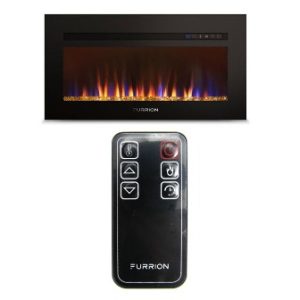 Fireplace - 34" - Electrical - Flush Mount - Crystal Platform - FF34SC15A-BL