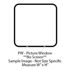 Window - 14" x 48" - PW - Grey 20 - Temp - Black Frame - #8800