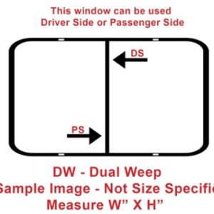Window - 56" x 29" - DW - Red - Grey 20 - Temp - Black Frame - #8800