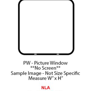 Window - 12" x 40" - PW - CLR - Temp - Black Frame - #8800