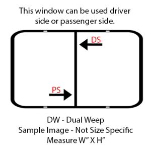 Window - 72" x 29" - DW - Grey 20 - Temp - Black Frame - #8800