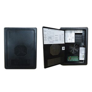 Converter - Distribution Panel - 30/35 Amp - 6 DC Circuits - Auto Detect - Black - GE Breakers