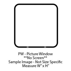 Window - 12" x 40" - PW - Clear - Temp - Black Frame - #9000
