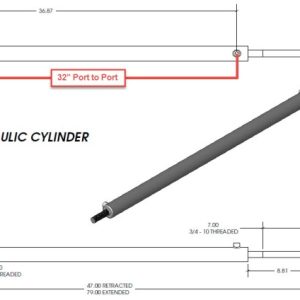 Ram - Hydraulic Cylinder - Slideout - 32" - Lippert