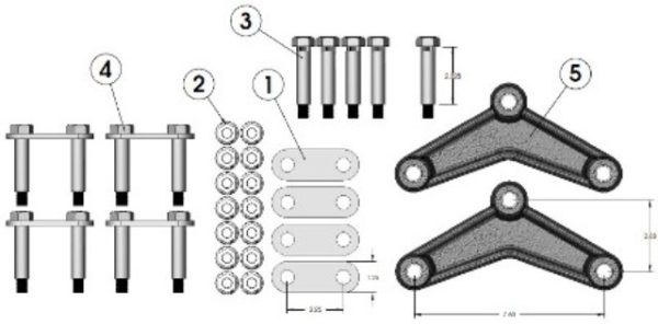 Axle - A/P Kit - Tandem