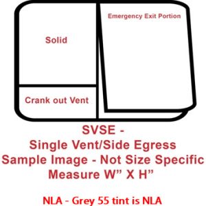 Window - 48" x 29" - SV/SE - Grey 55 - Temp - Black Frame - #2000