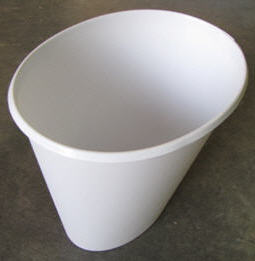 Wastebasket - 10 Qt - White