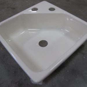 Sink - Lavatory - 15" x 15" - Angled - Parchment - Acrylic