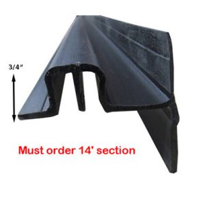 Seal - Tri-Extruded - Bottom Pan Cap - 3/4" Wear Bar - 168" - Black