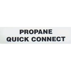 Label - Propane Quick Connect