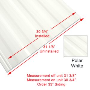 Siding - 024 - 33" x 96" - 1MDM SL - Polar White