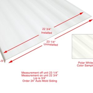 Siding - 024 - 24" x 96" - 1MDM AM - Polar White