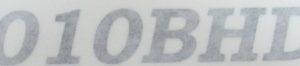 Decal - 3010BHDS - Model Designator