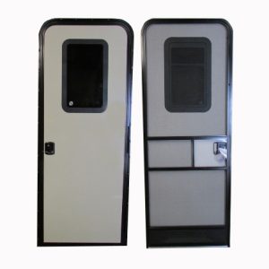 Entrance - Door - 30" x 78 1/2" - RH - FBK - Oyster White - G8401 - TTBKG - NOB - CMHG - Integrated Shade - CS Supplied Skin