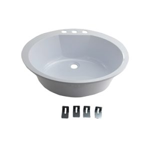 Sink - Lavatory - 14" x 17" - Oval - 3 Hole - White - Min Qty/50