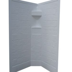 Shower - Surround - 34" x 34" x 68" - Neo Tile - White Slate - WSUW3468NH - Min Qty/20