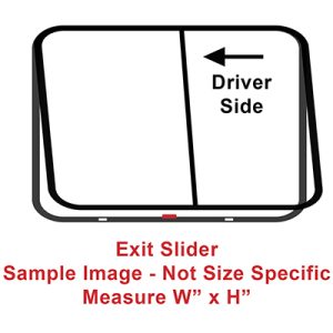 Window - 48" x 22" - Full Exit Slider - DS - Dark Glass - Temp - Black Frame - 1 7/8" Ring