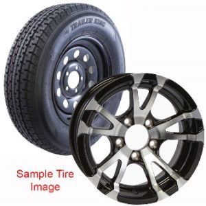 Tire - Trailer King RST - ST205/75R14 D - YF - 14" x 5.5" - 5-4.5 - Aluminum Black - Avalanche