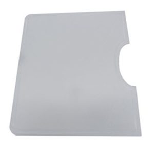 Cover - Sink - Cutting Board - Solid - .42" x 14.73" x 12.85" - w/Drain Groove - White