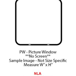 Window - 48" x 12" - PW - Grey 20 - Temp - Black Frame - 8800 Series