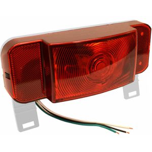 Light - Tail - White Base - w/License Bracket - LED - RVSTL0061
