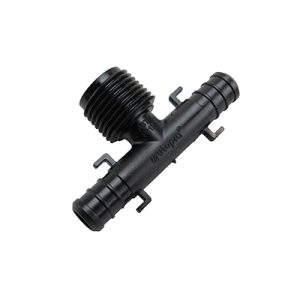 Fitting - Poly - Tee - 1/2"B x 1/2"Mpt x 1/2"B - Utopia