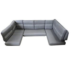 Cushion - U Dinette - Steely Grey - For Versa Lounge - Great Lakes Steel - w/T210 Silver - Domestic