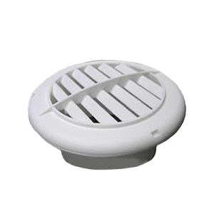 Grill - Vent Cover - 4" - Rotaire - Round - 6 Louver - White