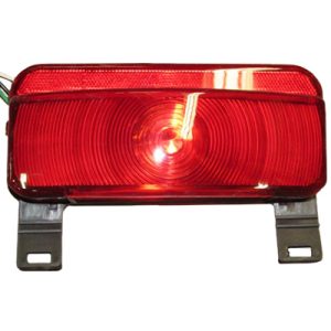 Light - Tail - Base & Lens Assembly - Black/Red - LH w/ License