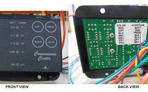 Monitor Panel - 3 Tank - 4 Button (B,F,B,G) - w/Tank Harness - 3 Switches - 2-W/H, Water Pump