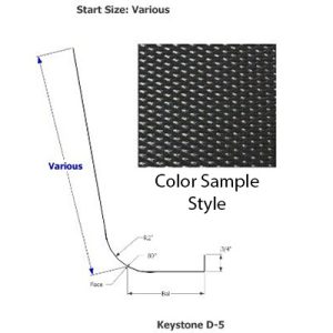 Skirt - Metal - 030 - 16" x 168" - 2" Rad - Black - DE